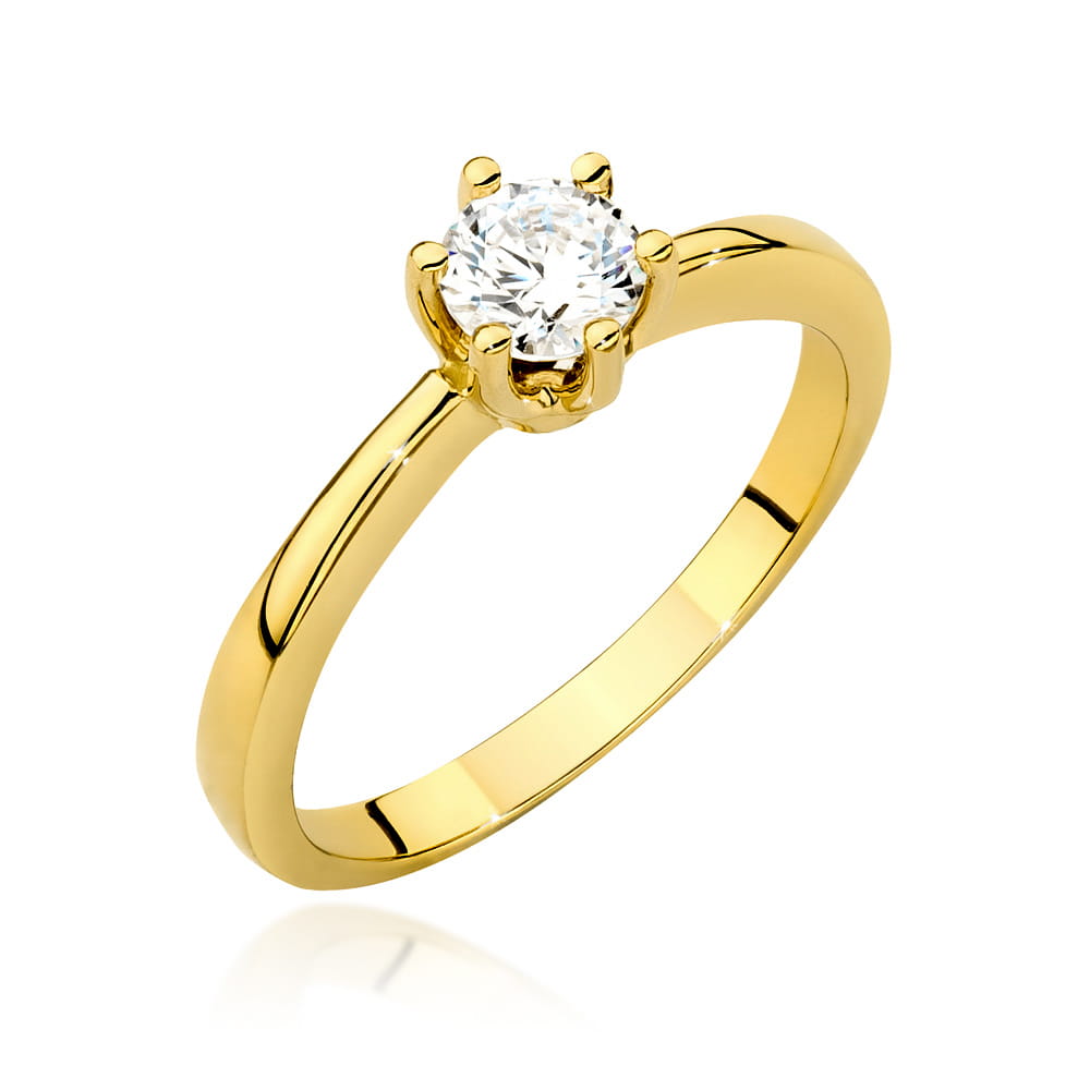 Pierścionek Diament 0,40ct żółte złoto 1 Pierścionek W563 Diament 0