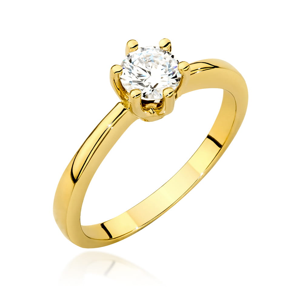 Pierścionek Diament 0,50ct żółte złoto 1 Pierścionek W563 Diament 0