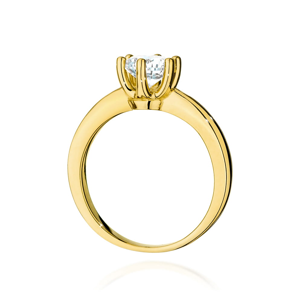 Pierścionek Diament 0,70ct żółte złoto 3 Pierścionek Diament 0,70ct żółte złoto - obrazek 3