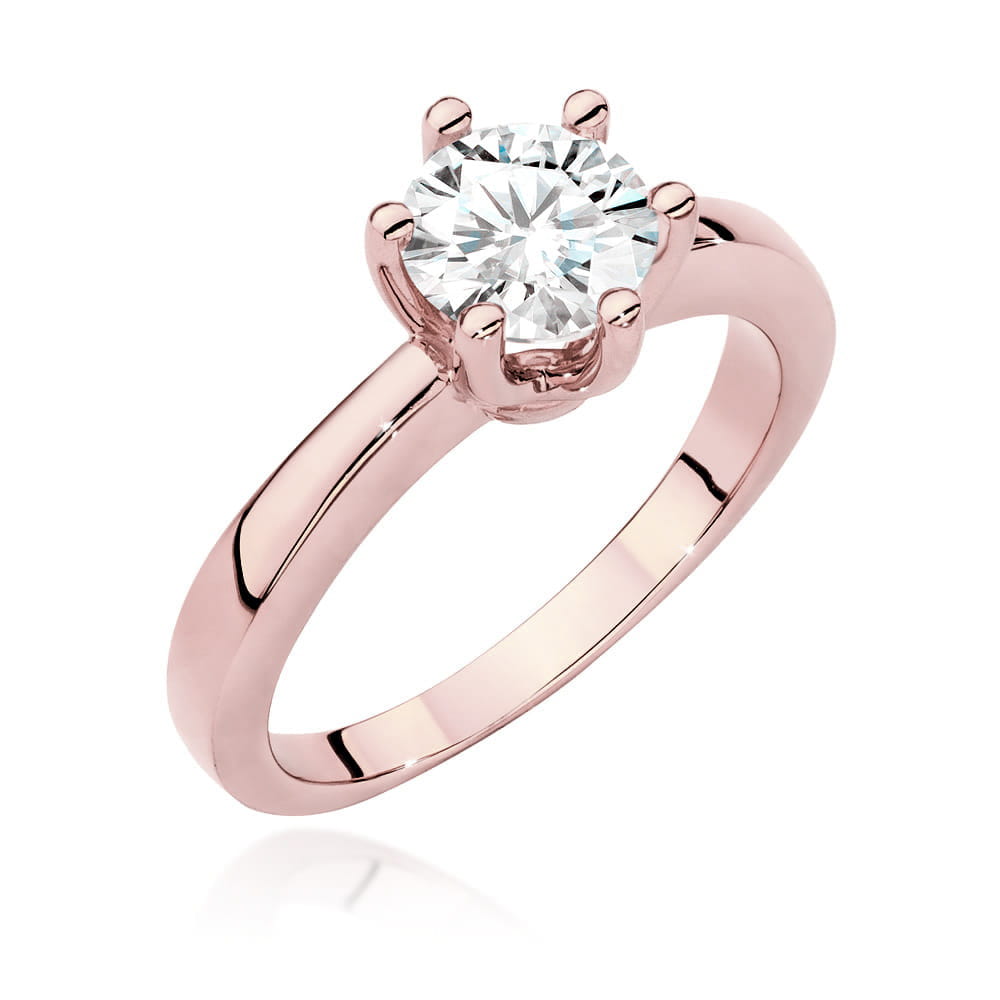 Pierścionek Diament 1,00ct różowe złoto 1 Pierścionek W563 Diament 1