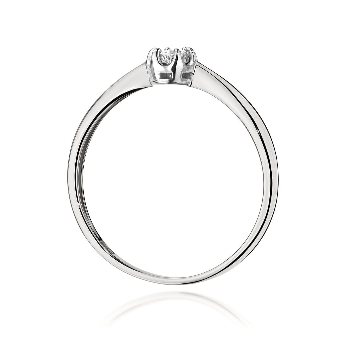 Pierścionek Diament 0,06ct białe złoto 3 Pierścionek Diament 0,06ct białe złoto - obrazek 3