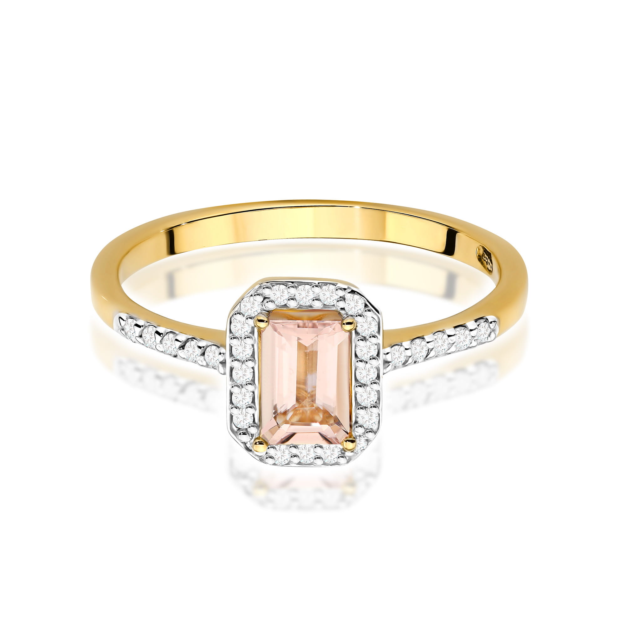 Pierścionek Morganit 0,60ct żółte złoto 2 60ct żółte złoto Jubiler Kraków BigDIAMOND