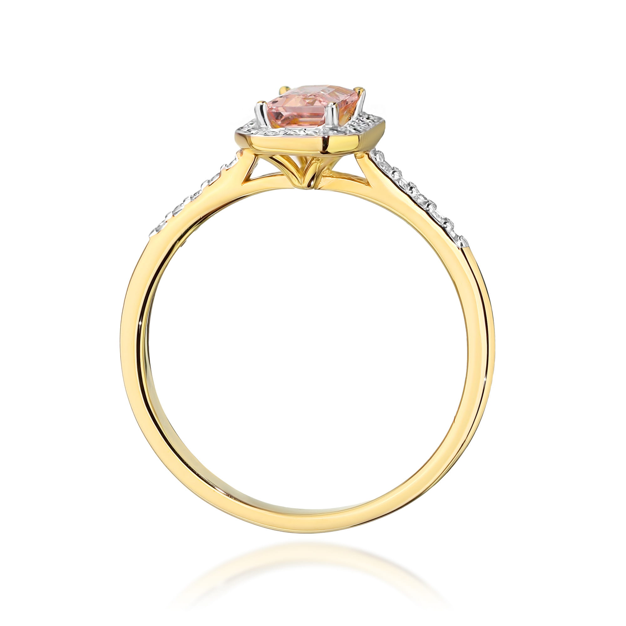 Pierścionek Morganit 0,60ct żółte złoto 3 Pierścionek Morganit 0,60ct żółte złoto - obrazek 3