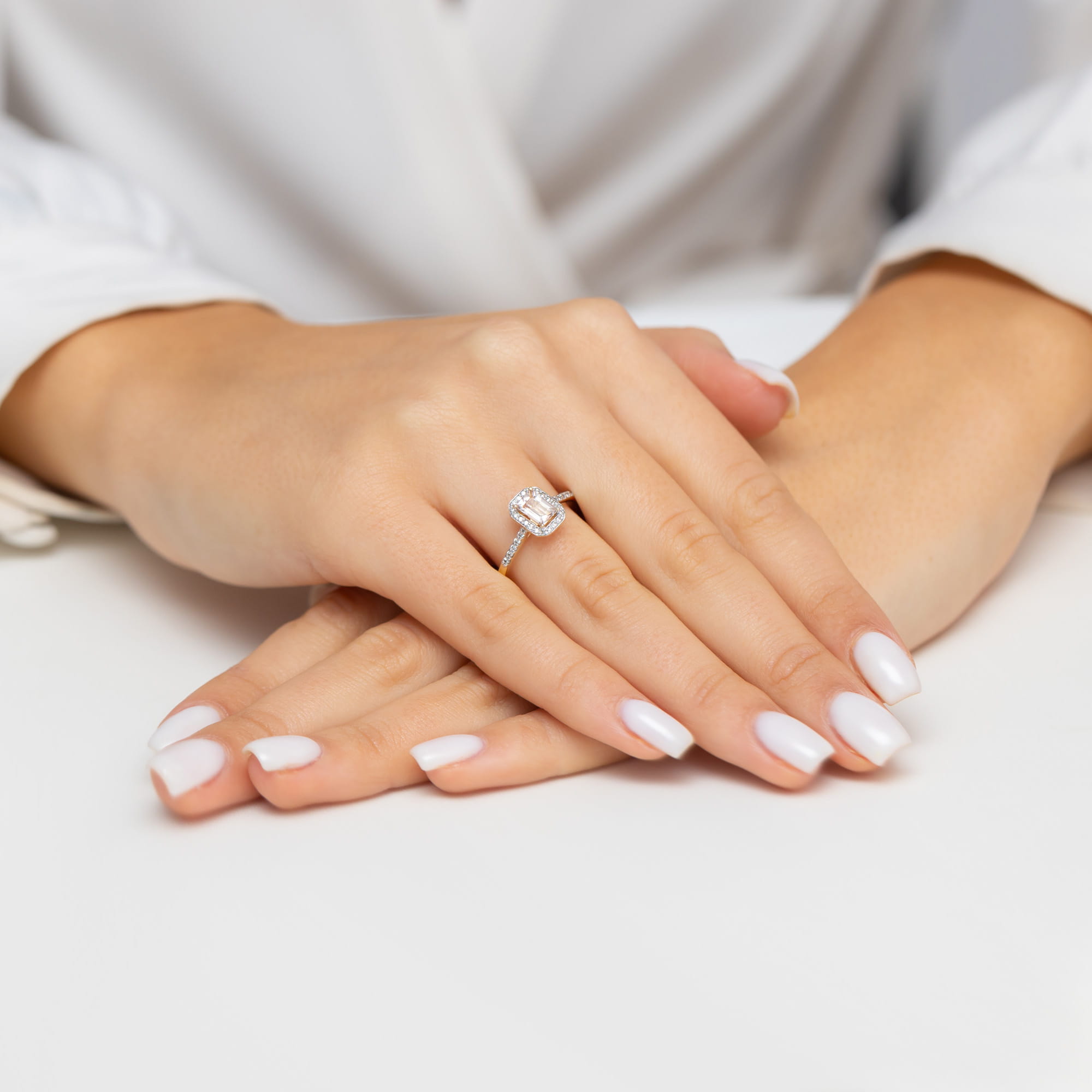 Pierścionek Morganit 0,60ct żółte złoto 4 Pierścionek Morganit 0,60ct żółte złoto - obrazek 4