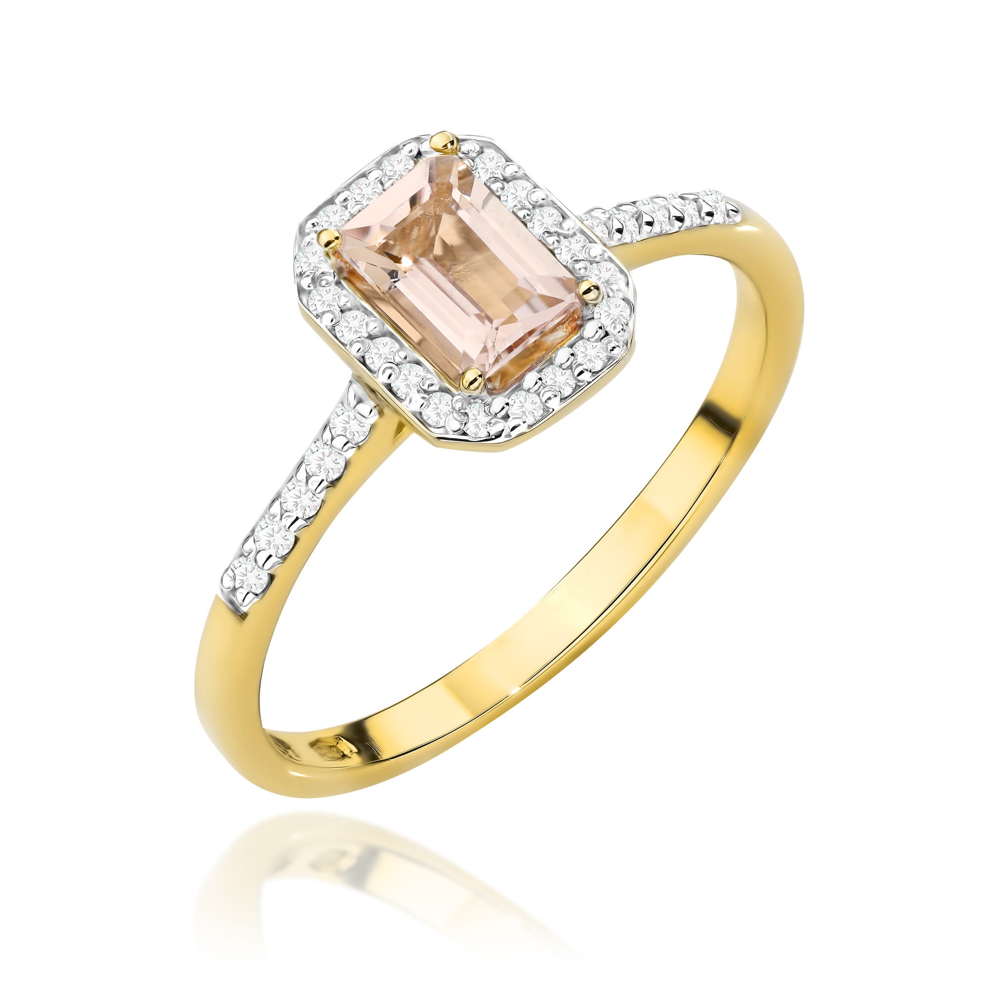 Pierścionek Morganit 0,60ct żółte złoto 1 Pierścionek W575 Morganit 0