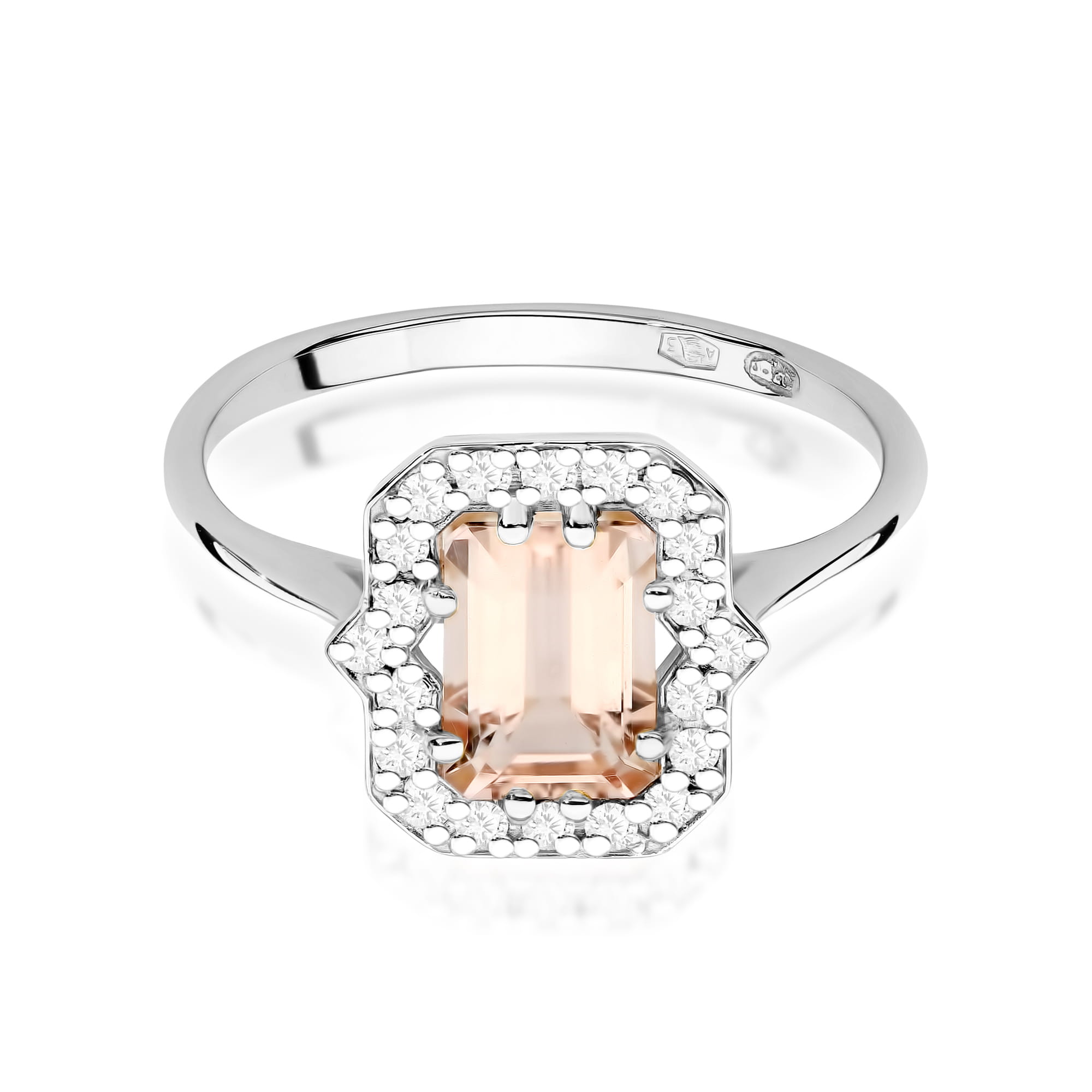 Pierścionek Morganit 1,00ct białe złoto 2 00ct białe złoto Jubiler Kraków BigDIAMOND