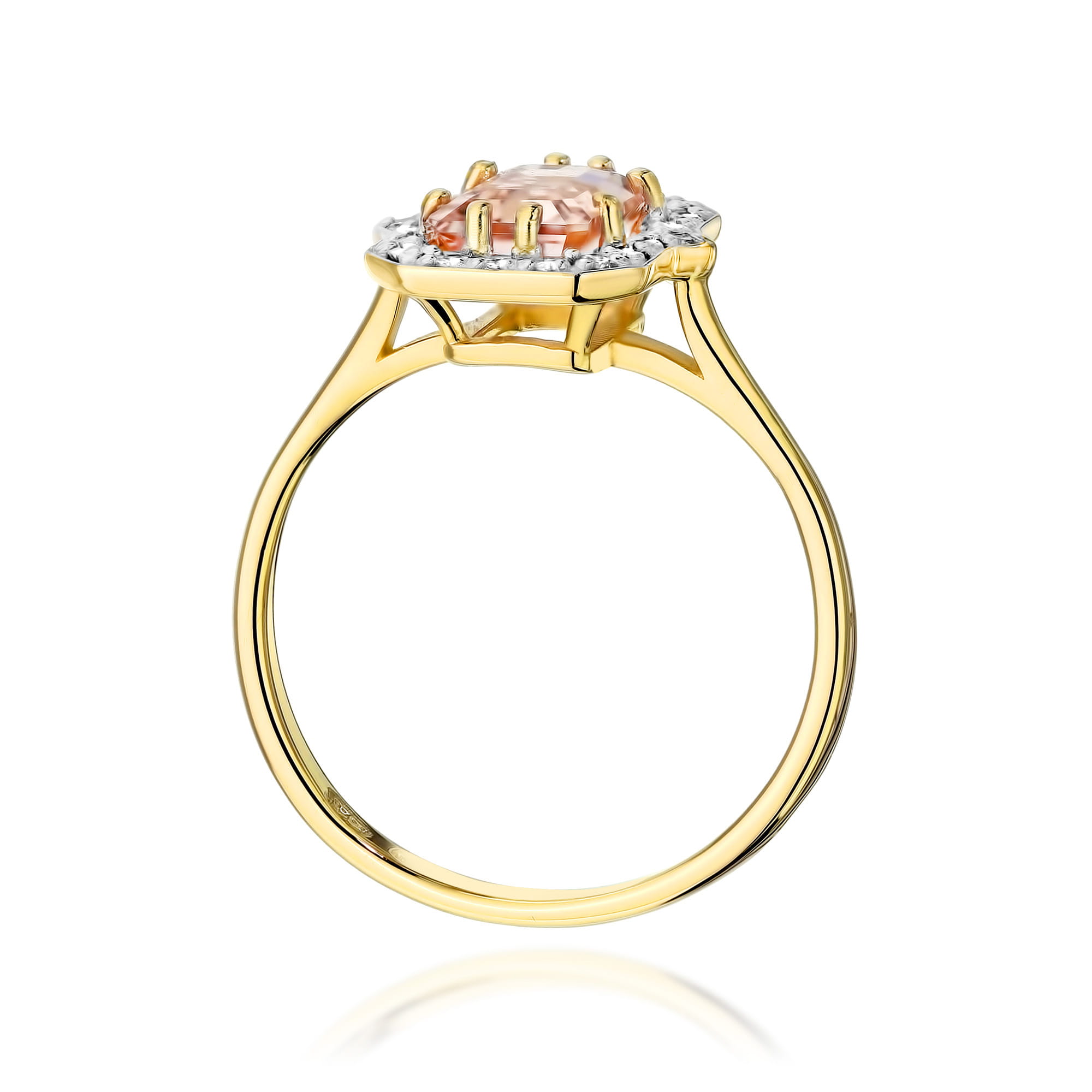 Pierścionek Morganit 1,00ct żółte złoto 3 Pierścionek Morganit 1,00ct żółte złoto - obrazek 3