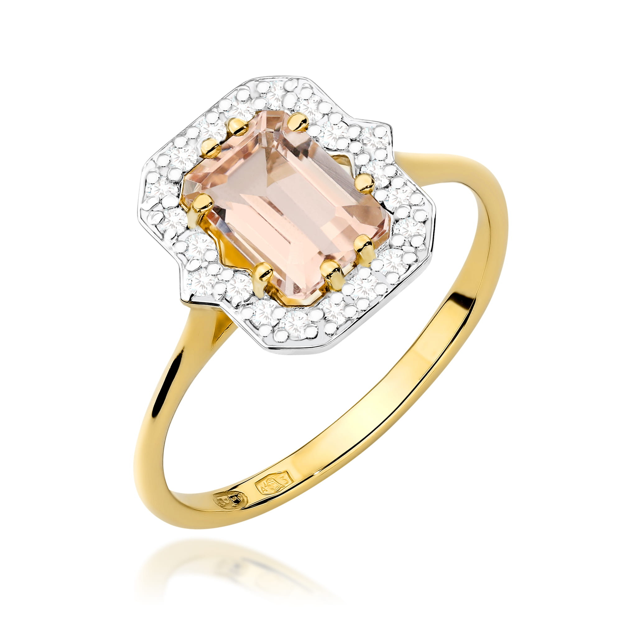 Pierścionek Morganit 1,00ct żółte złoto 1 Pierścionek W576 Morganit 1