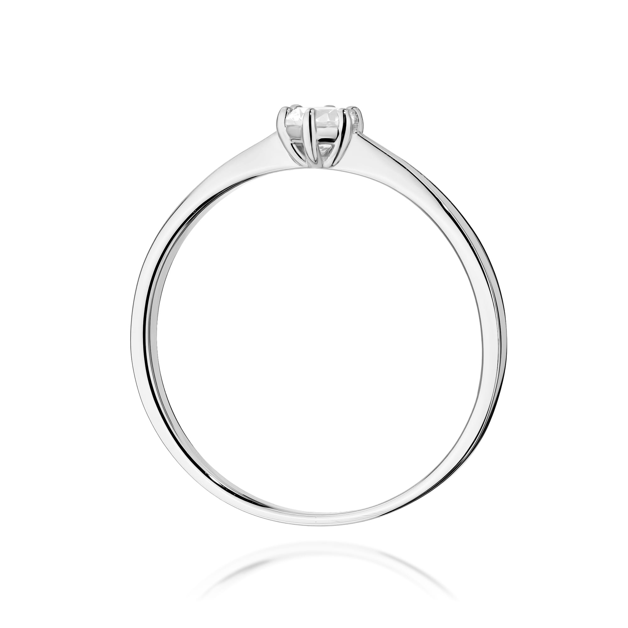 Pierścionek Diament 0,15ct białe złoto 3 Pierścionek Diament 0,15ct białe złoto - obrazek 3
