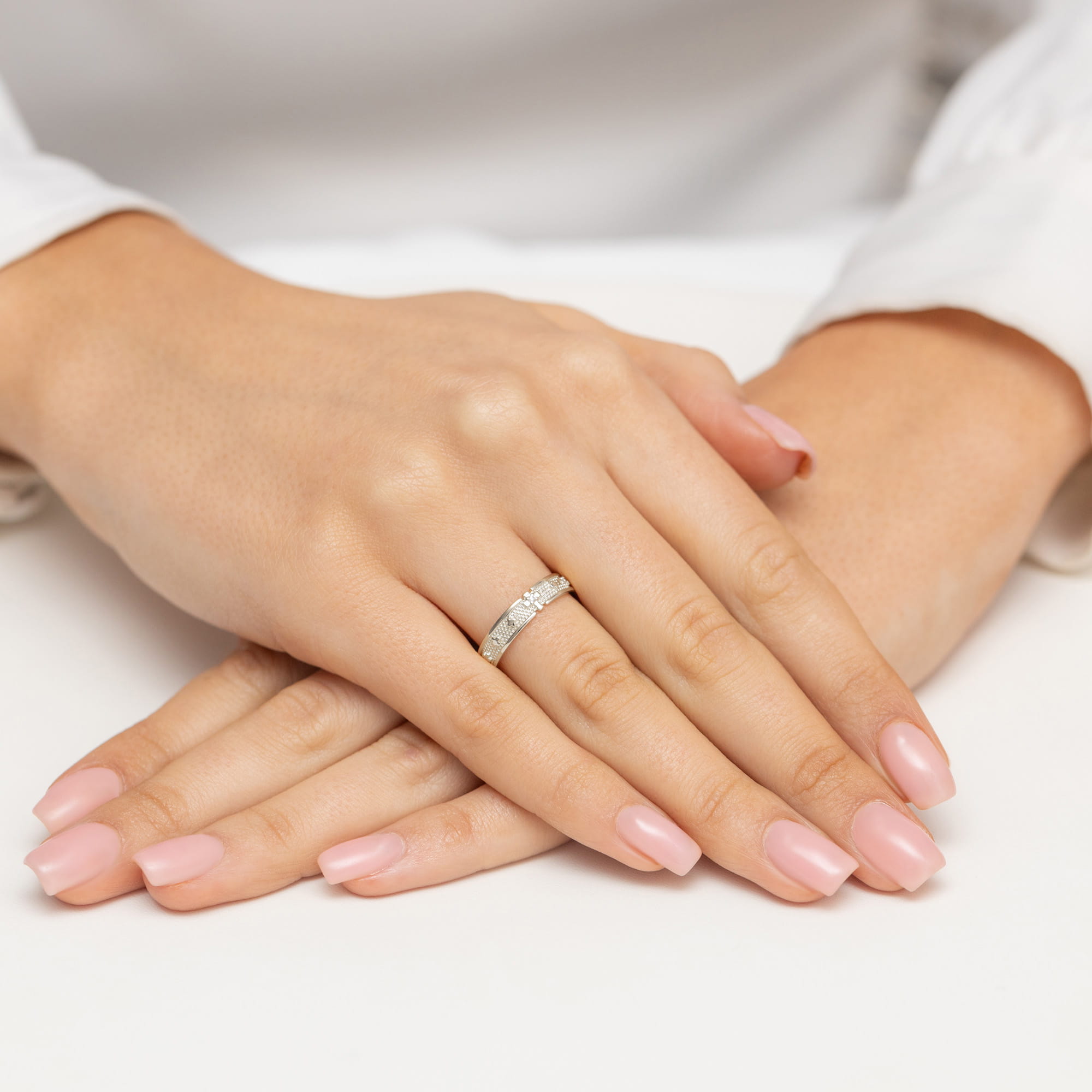 Pierścionek Diament 0,0086ct białe złoto 3 Pierścionek Diament 0,0086ct białe złoto - obrazek 3