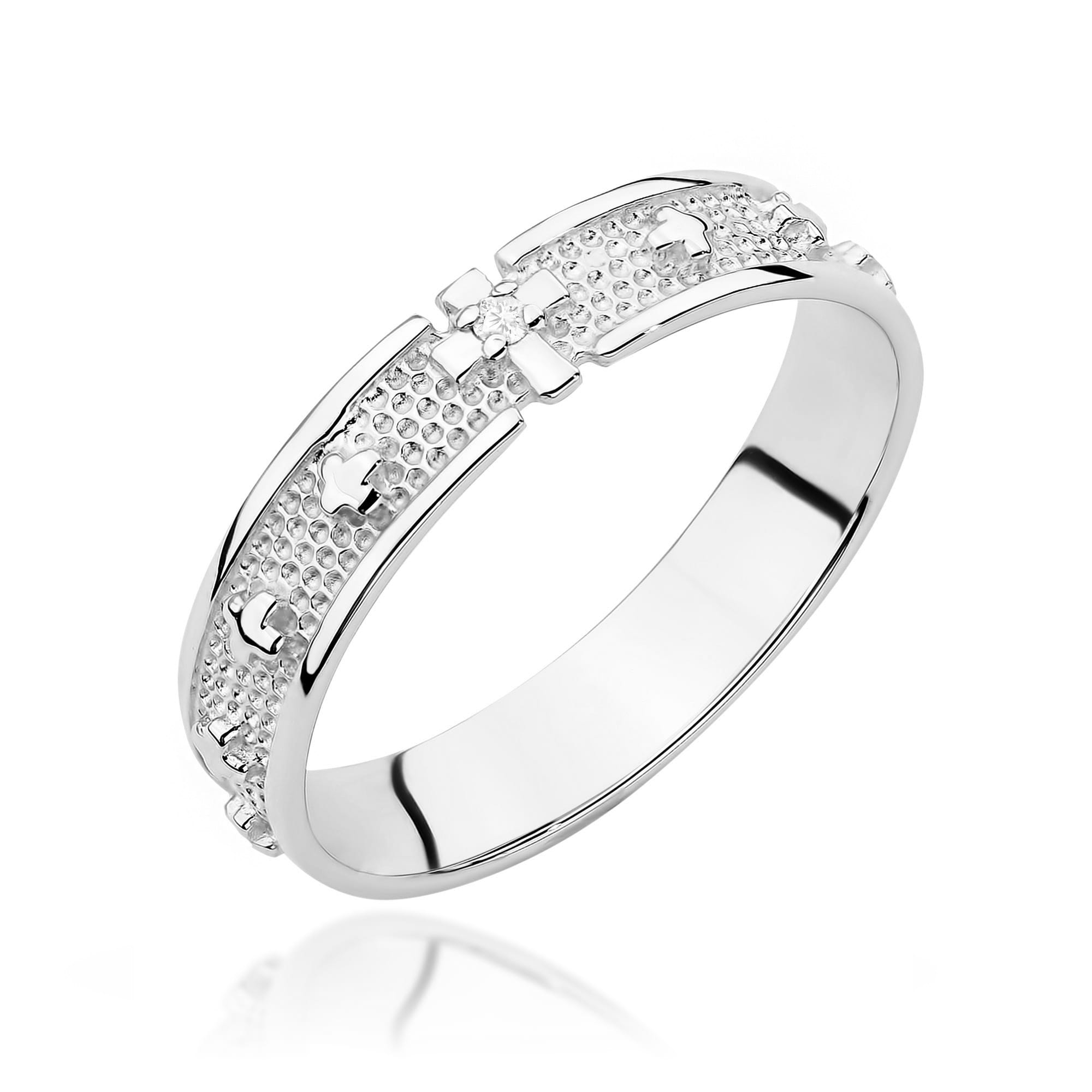 Pierścionek Diament 0,0086ct białe złoto 1 Pierścionek W580 Diament 0