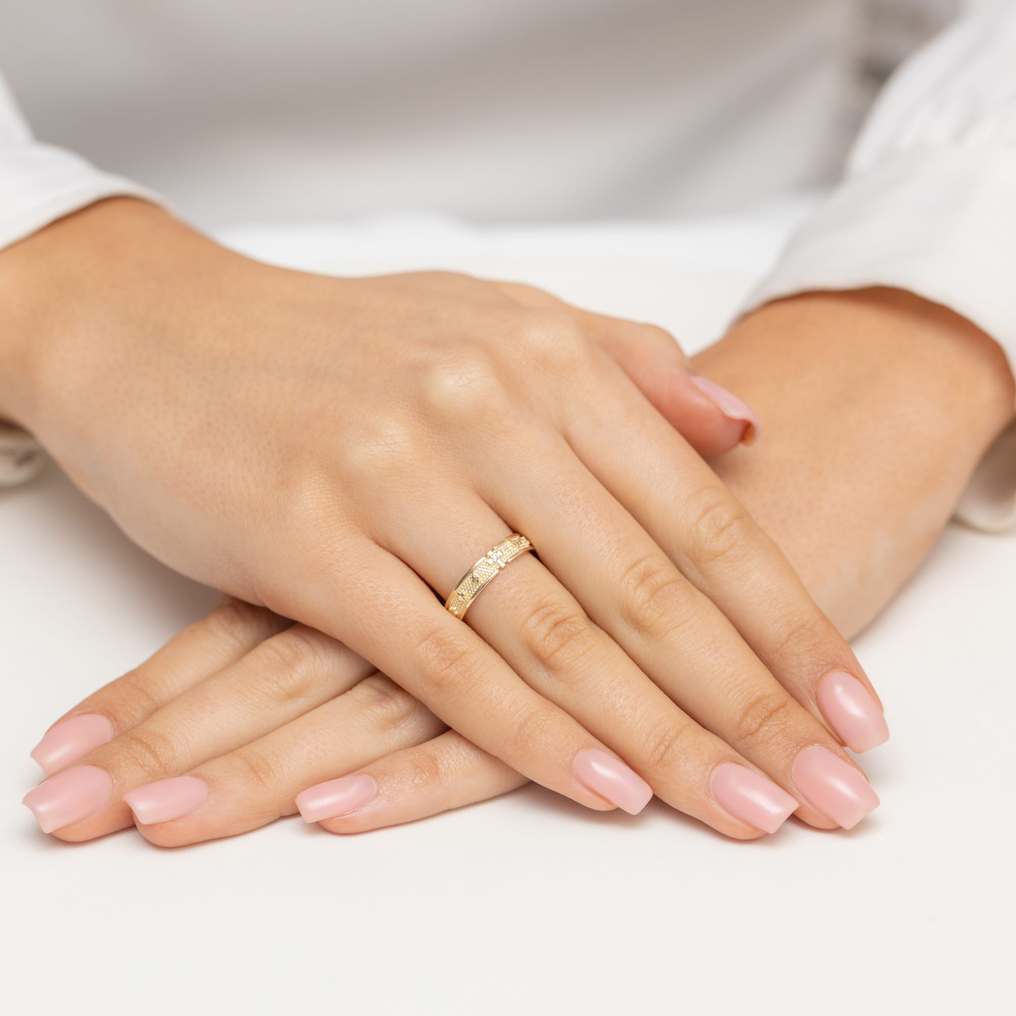Pierścionek Diament 0,0086ct żółte złoto 3 Pierścionek Diament 0,0086ct żółte złoto - obrazek 3