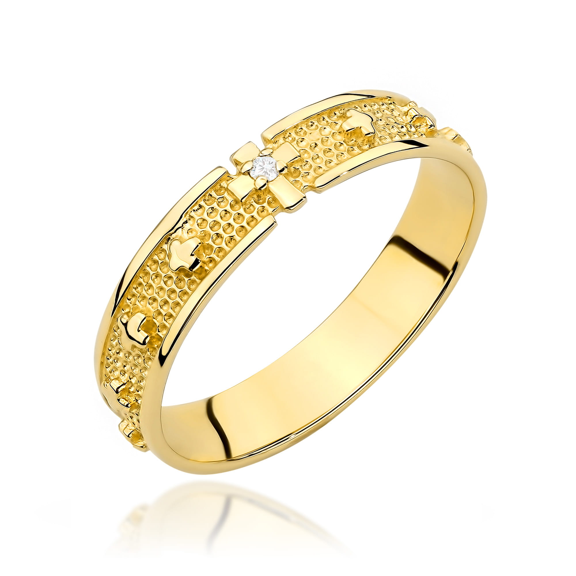 Pierścionek Diament 0,0086ct żółte złoto 1 Pierścionek W580 Diament 0