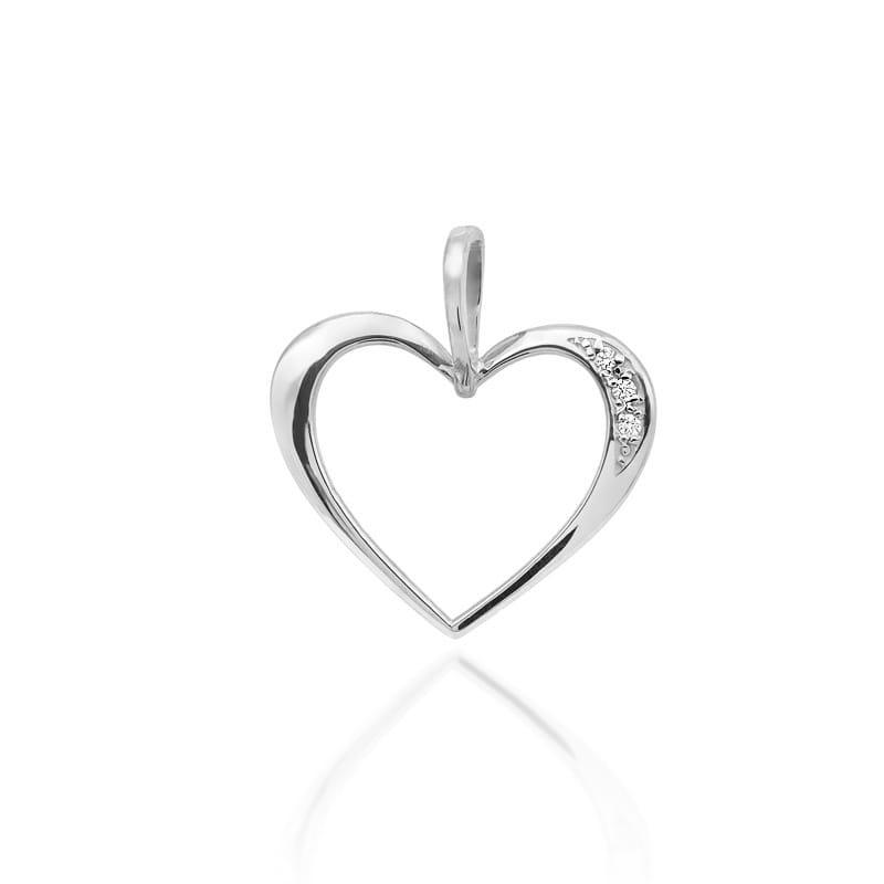 Zawieszka z diamentami białe złoto 1 Zawieszka S001 z diamentami białe złoto Jubiler Kraków BigDIAMOND