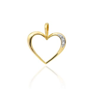Zawieszka S001 z diamentami żółte złoto Jubiler Kraków BigDIAMOND