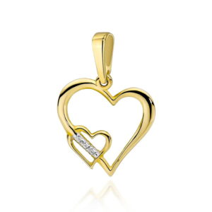 Zawieszka S002 z diamentami żółte złoto Jubiler Kraków BigDIAMOND