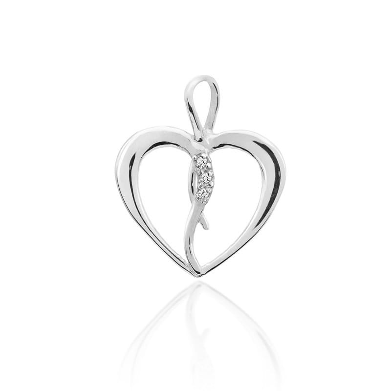 Zawieszka z diamentami białe złoto 1 Zawieszka S004 z diamentami białe złoto Jubiler Kraków BigDIAMOND