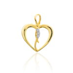 Zawieszka S004 z diamentami żółte złoto Jubiler Kraków BigDIAMOND