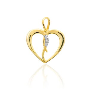 Zawieszka S004 z diamentami żółte złoto Jubiler Kraków BigDIAMOND