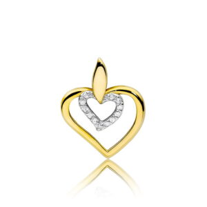 Zawieszka S016 z diamentami żółte złoto Jubiler Kraków BigDIAMOND
