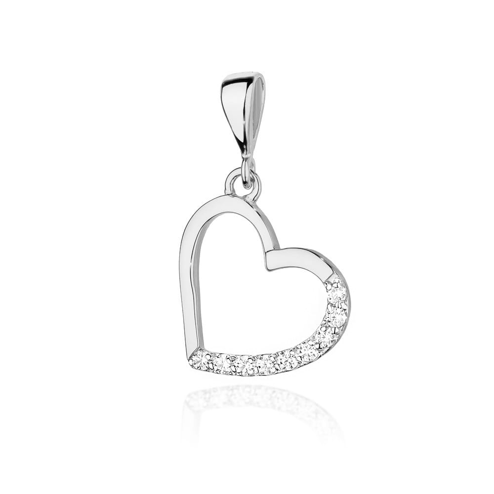 Zawieszka z diamentami białe złoto 1 Zawieszka S018 z diamentami białe złoto Jubiler Kraków BigDIAMOND