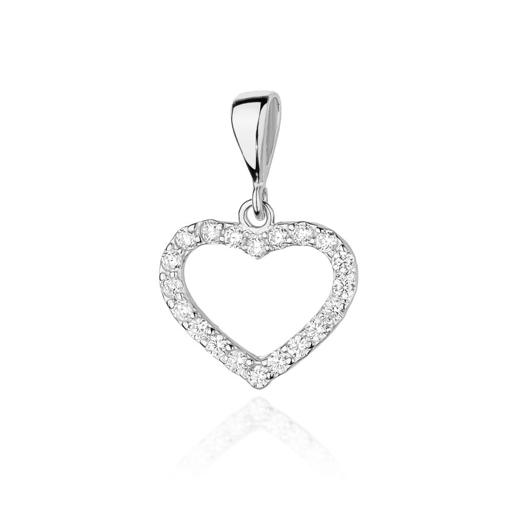 Zawieszka z diamentami białe złoto 1 Zawieszka S019 z diamentami białe złoto Jubiler Kraków BigDIAMOND