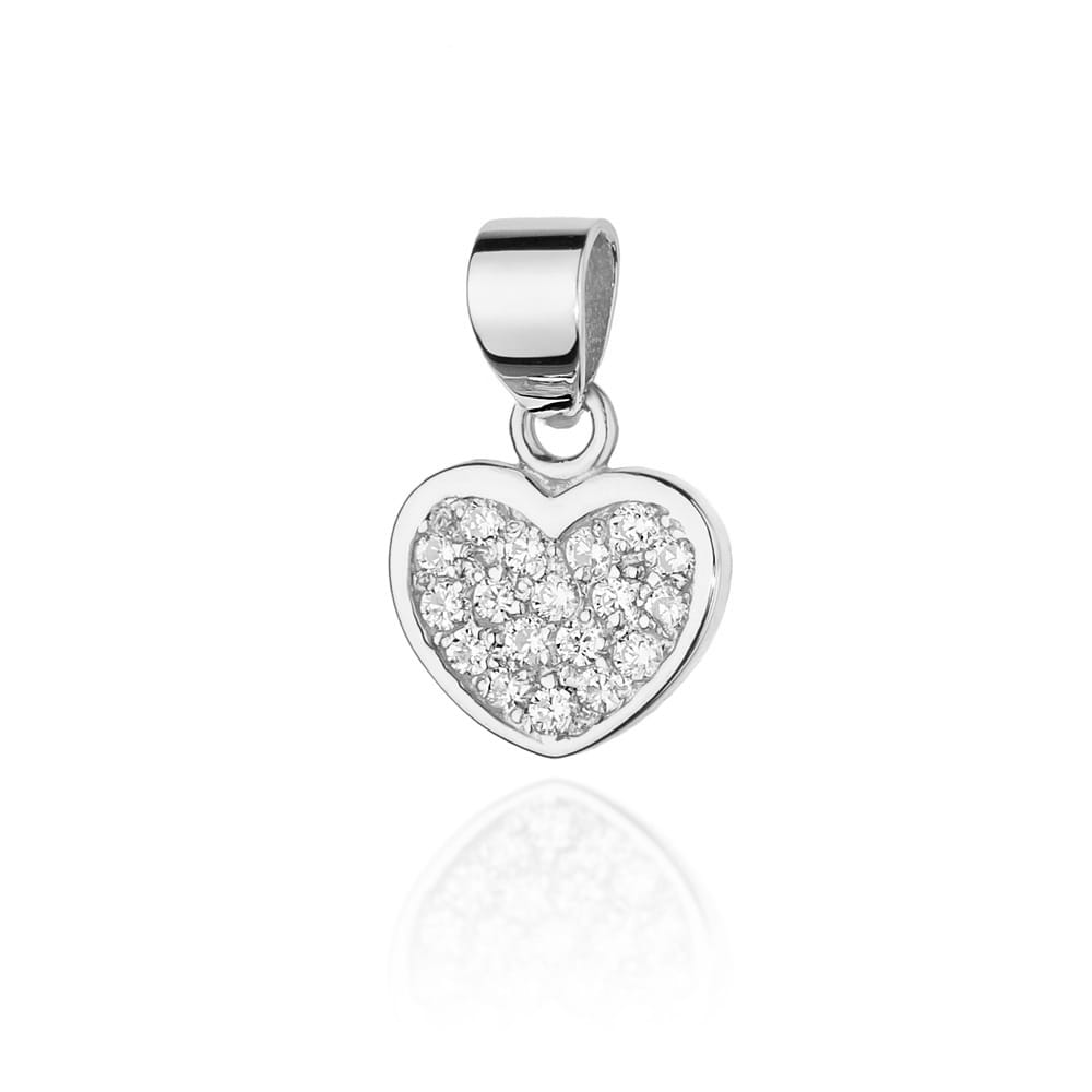 Zawieszka z diamentami białe złoto 1 Zawieszka S020 z diamentami białe złoto Jubiler Kraków BigDIAMOND