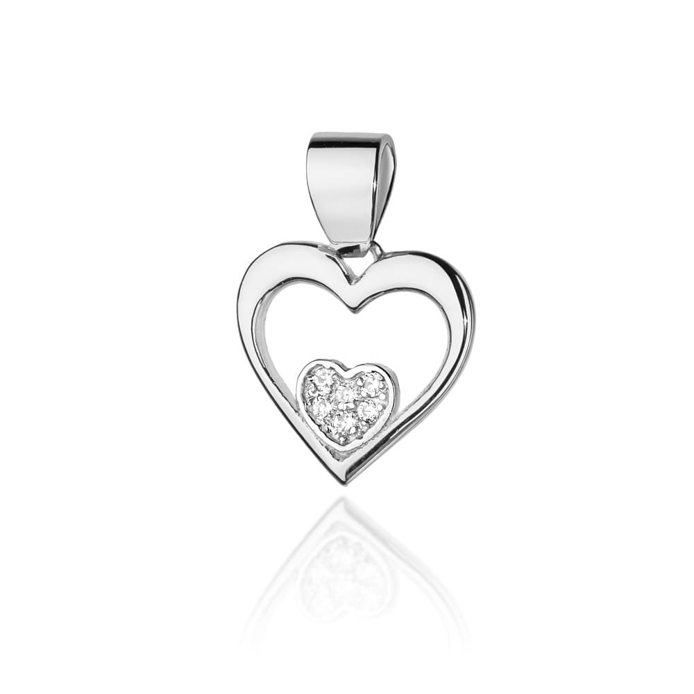 Zawieszka z diamentami białe złoto 1 Zawieszka S022 z diamentami białe złoto Jubiler Kraków BigDIAMOND