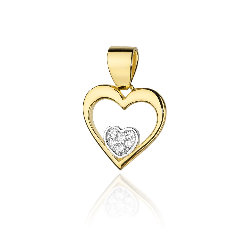 Zawieszka z diamentami żółte złoto 1 Zawieszka S022 z diamentami żółte złoto Jubiler Kraków BigDIAMOND