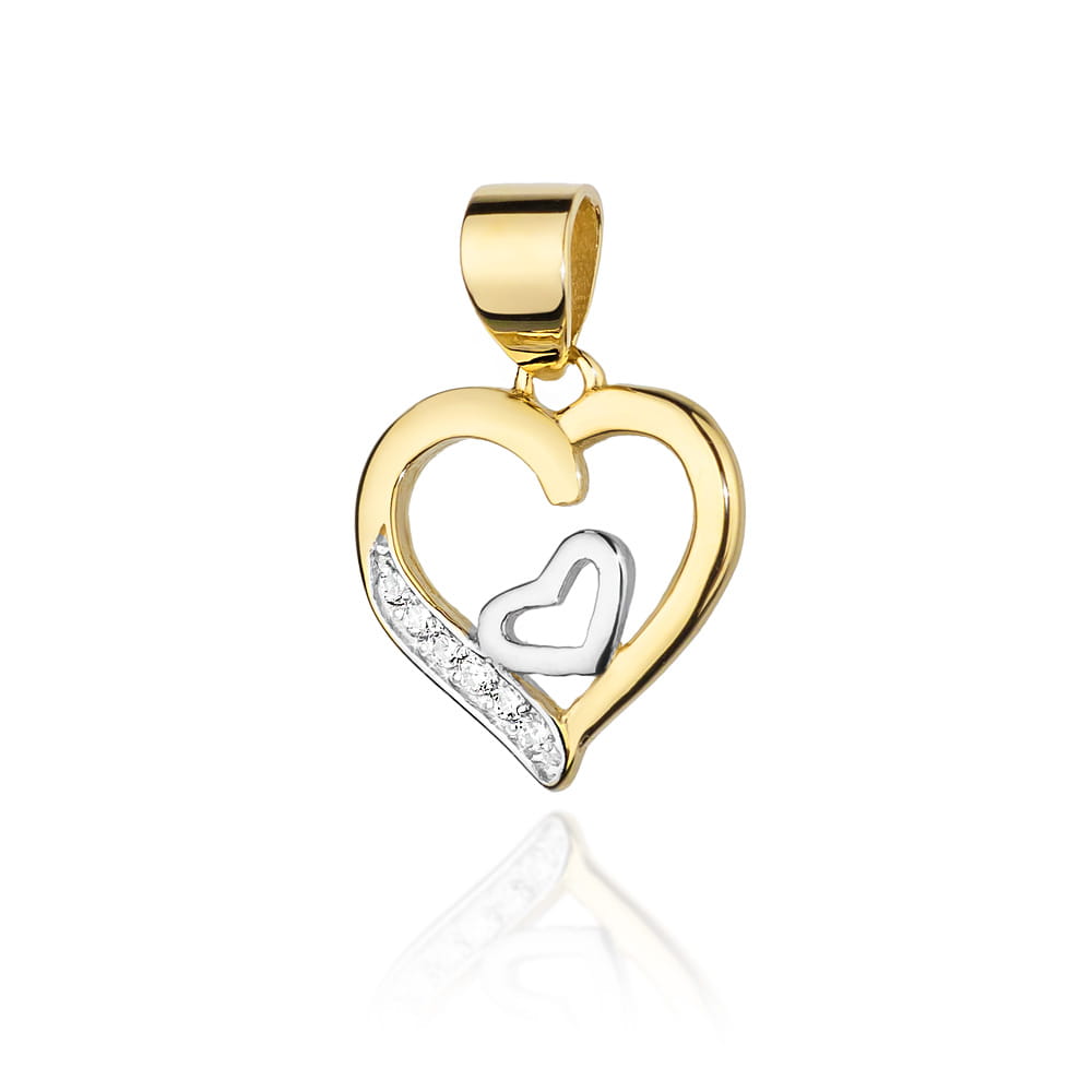 Zawieszka z diamentami żółte złoto 1 Zawieszka S024 z diamentami żółte złoto Jubiler Kraków BigDIAMOND