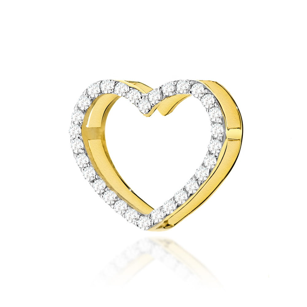 Zawieszka z diamentami żółte złoto 1 Zawieszka S027 z diamentami żółte złoto Jubiler Kraków BigDIAMOND