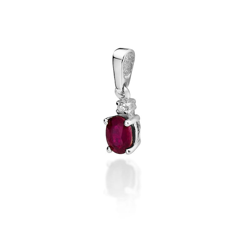 Zawieszka Rubin 0,60ct białe złoto 1 Zawieszka Z001 Rubin 0