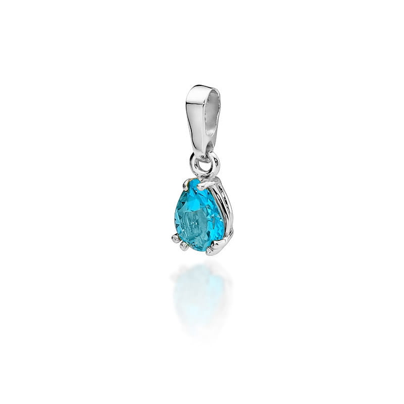 Zawieszka Topaz 0,90ct białe złoto 1 Zawieszka Z006 Topaz 0