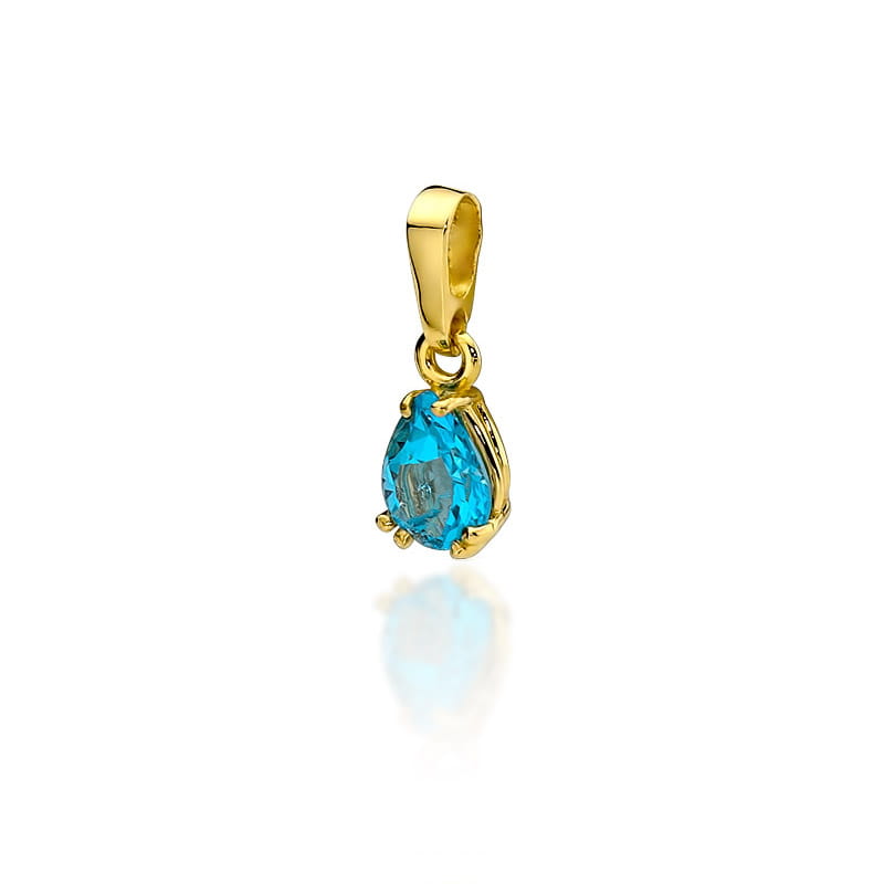 Zawieszka Topaz 0,90ct żółte złoto 1 Zawieszka Z006 Topaz 0