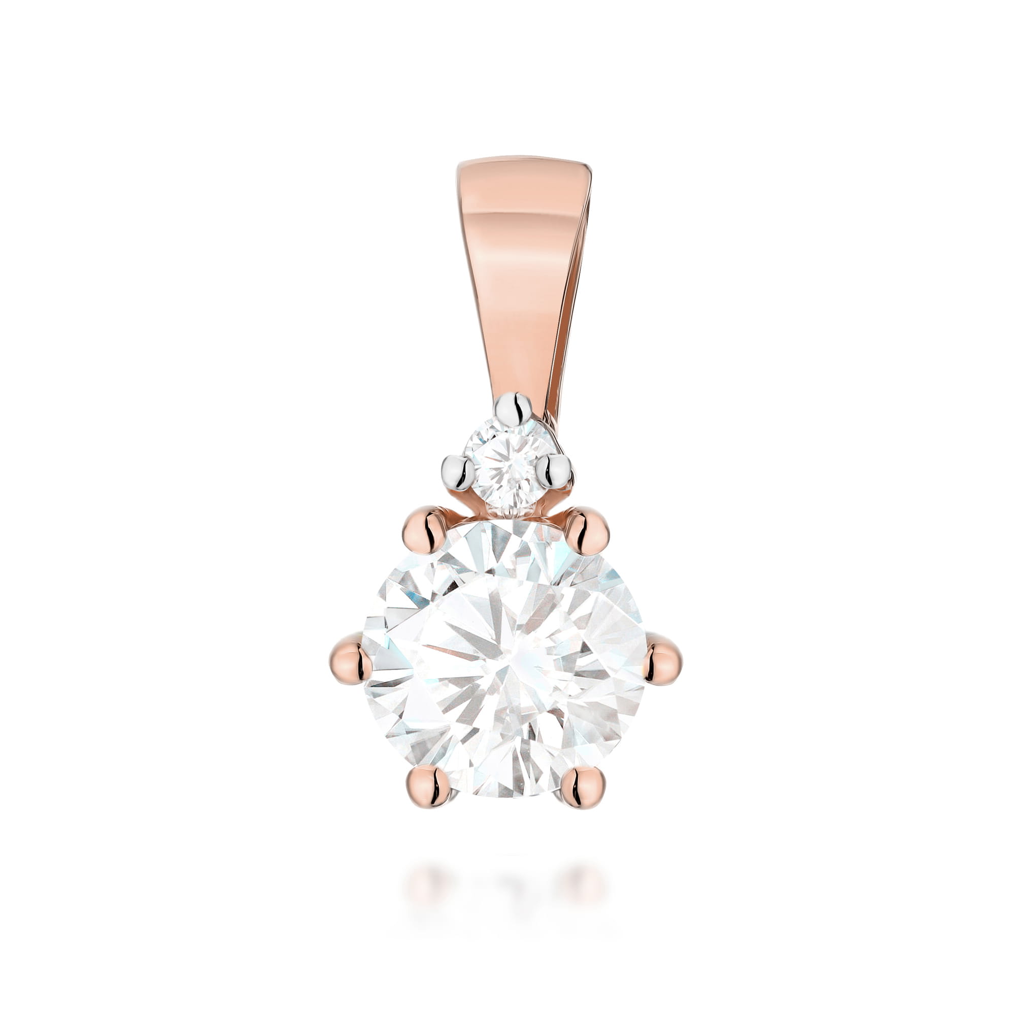 Zawieszka Diament Laboratoryjny różowe złoto 1 Zawieszka Z0076 Diament Laboratoryjny różowe złoto Jubiler Kraków BigDIAMOND
