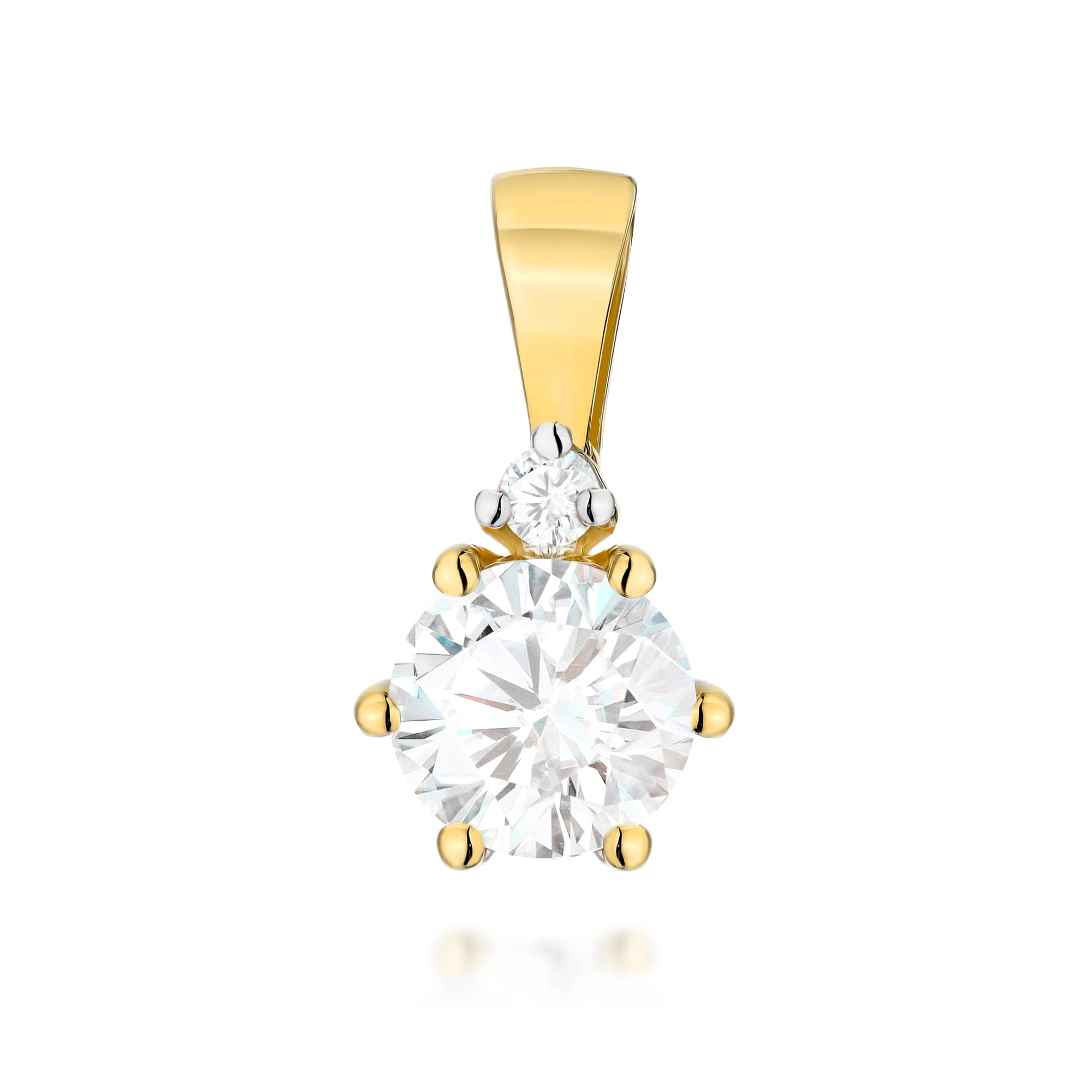 Zawieszka Diament Laboratoryjny żółt złoto 1 Zawieszka Z0076 Diament Laboratoryjny żółt złoto Jubiler Kraków BigDIAMOND