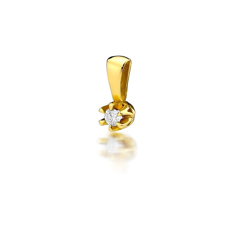 Zawieszka Diament 0,08ct żółte złoto 1 Zawieszka Z032 Diament 0