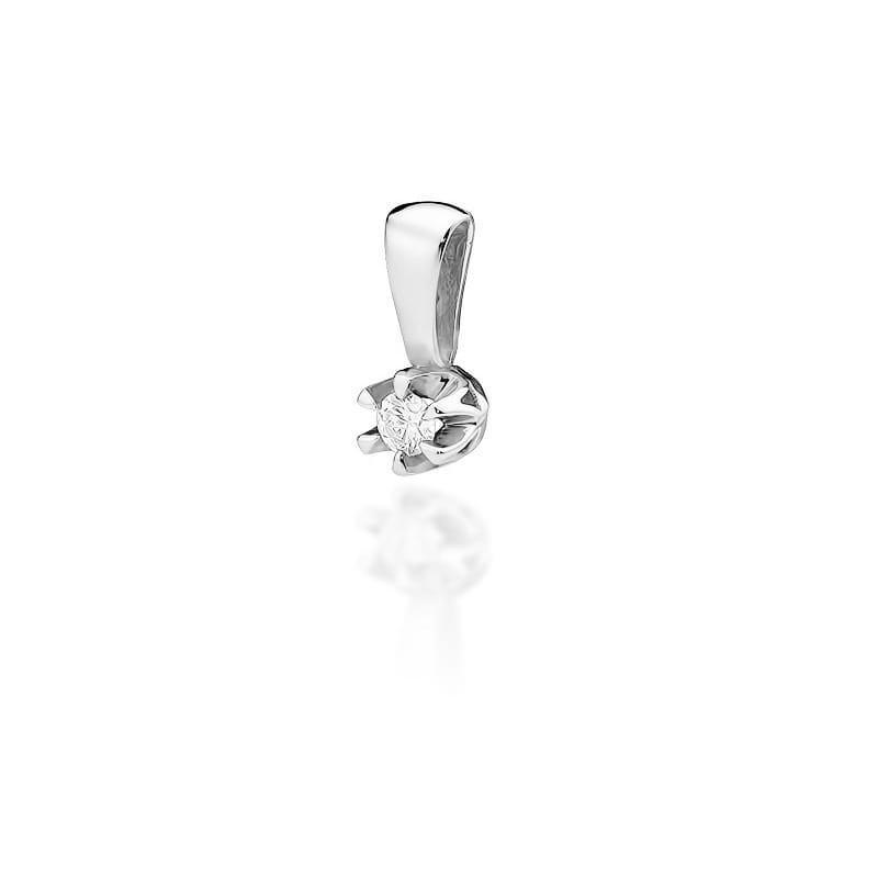 Zawieszka Diament 0,12ct białe złoto 1 Zawieszka Z032 Diament 0