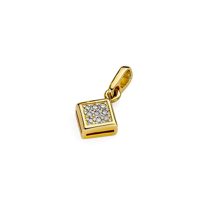 Zawieszka z diamentami żółte złoto 2 Zawieszka z diamentami żółte złoto - obrazek 2