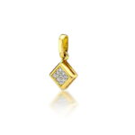 Zawieszka Z036 z diamentami żółte złoto Jubiler Kraków BigDIAMOND