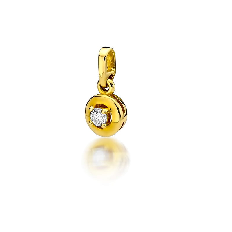 Zawieszka Diament 0,10ct żółte złoto 1 Zawieszka Z045 Diament 0
