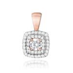 Zawieszka Z0506 z Diamentami Laboratoryjnymi różowe złoto Jubiler Kraków BigDIAMOND