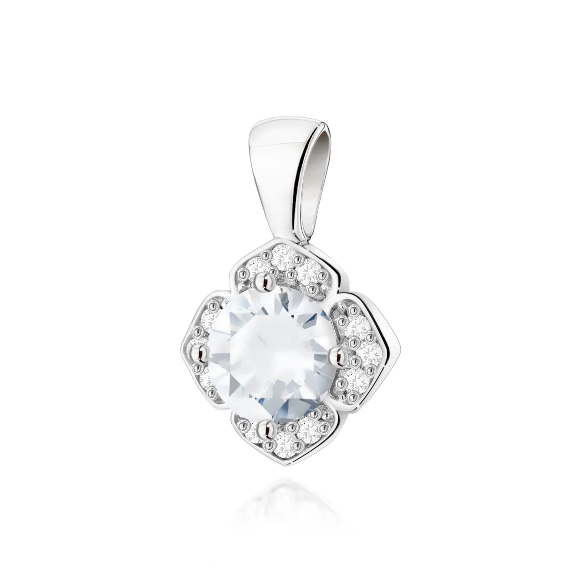 Zawieszka Z0571 Biały Szafir 0,60ct białe złoto 1 Zawieszka Z0571 Biały Szafir 0