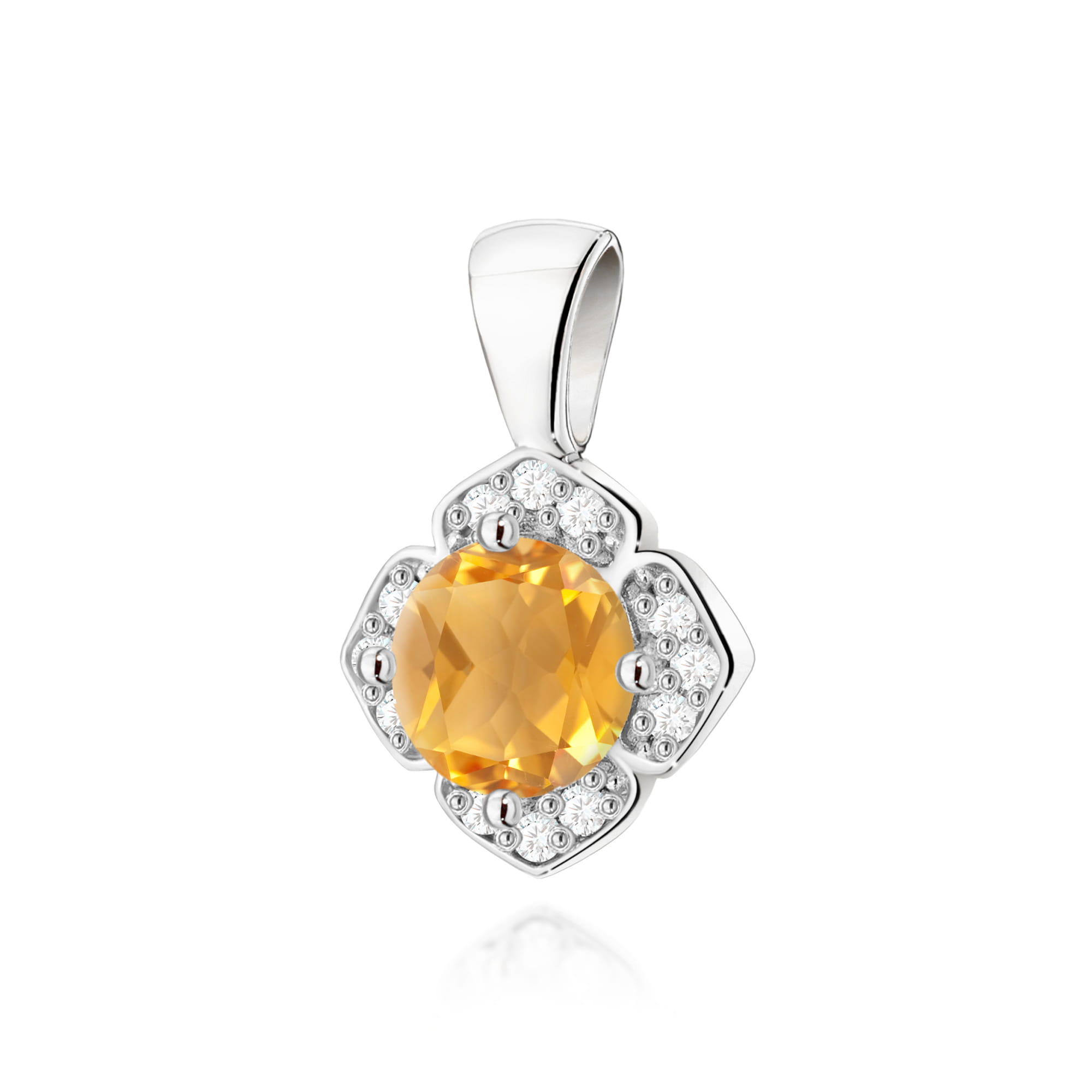 Zawieszka Z0571 Cytryn 0,50ct białe złoto 1 Zawieszka Z0571 Cytryn 0