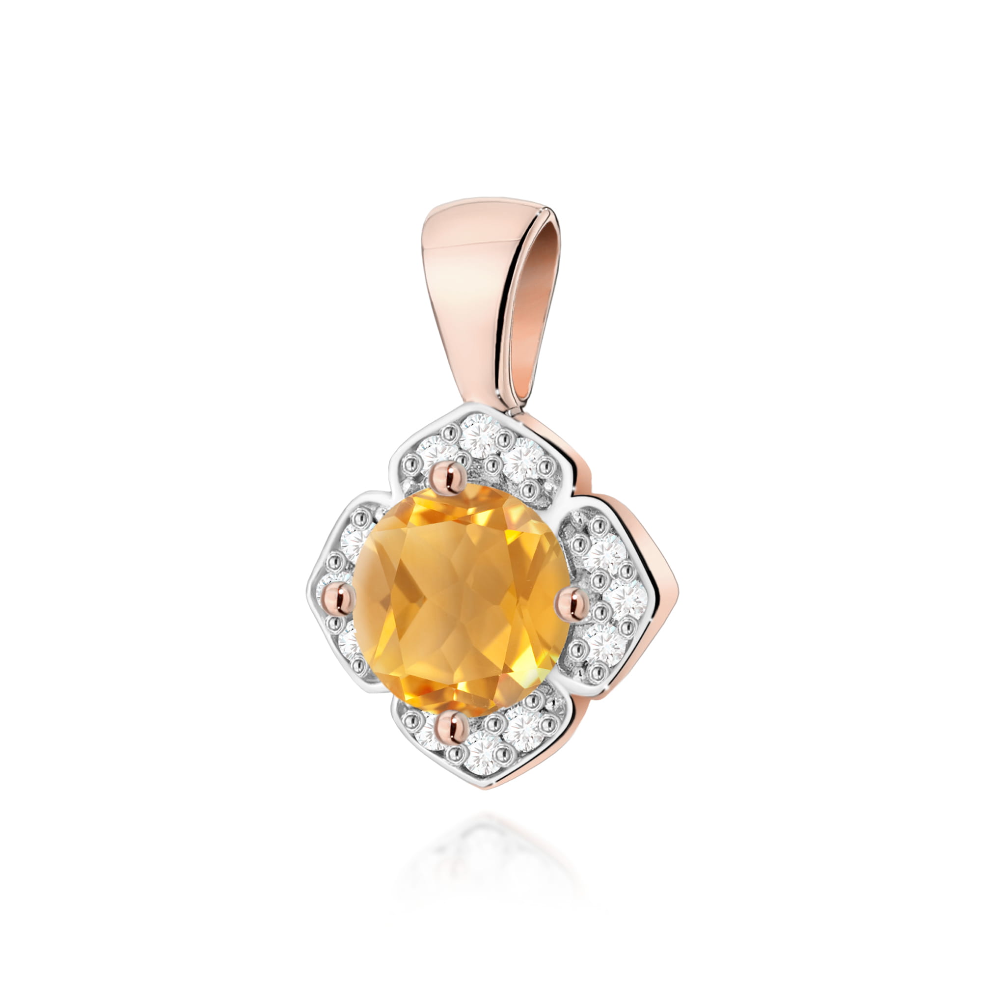 Zawieszka Z0571 Cytryn 0,50ct różowe złoto 1 Zawieszka Z0571 Cytryn 0