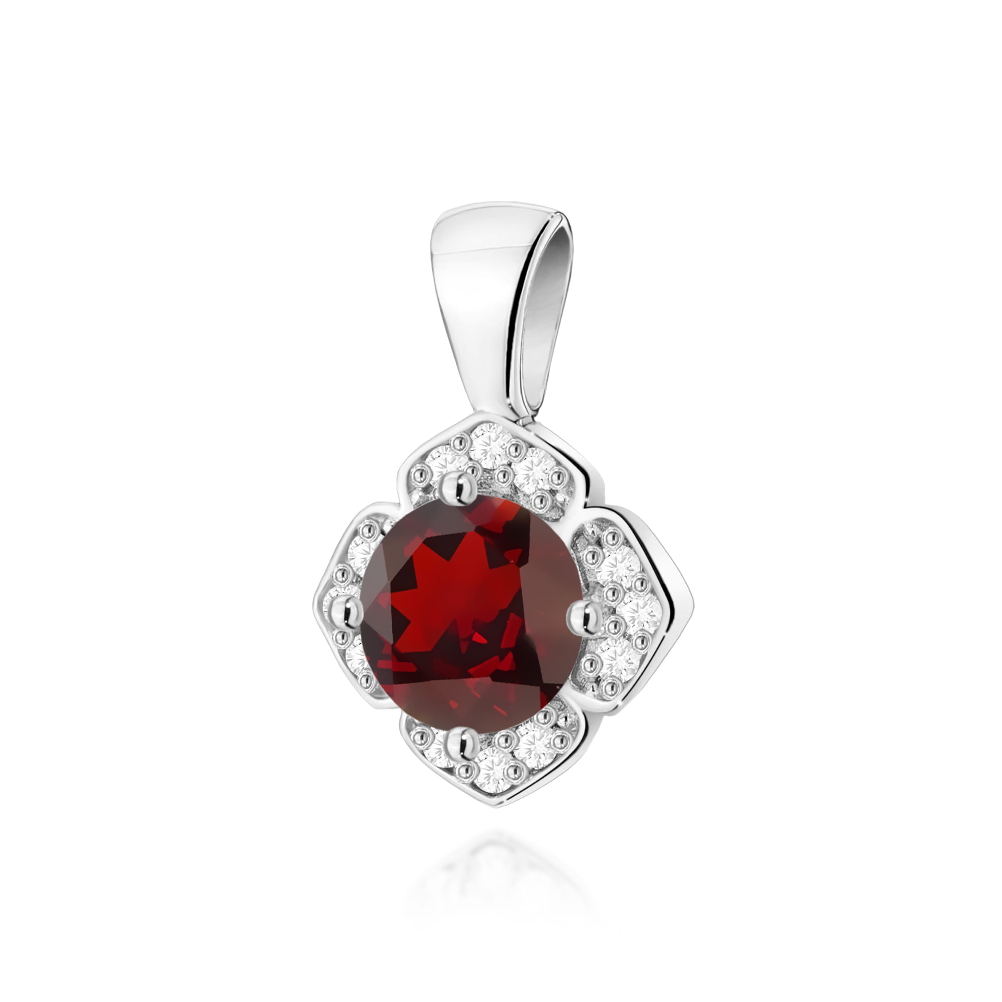 Zawieszka Z0571 Granat 0,60ct białe złoto 1 Zawieszka Z0571 Granat 0