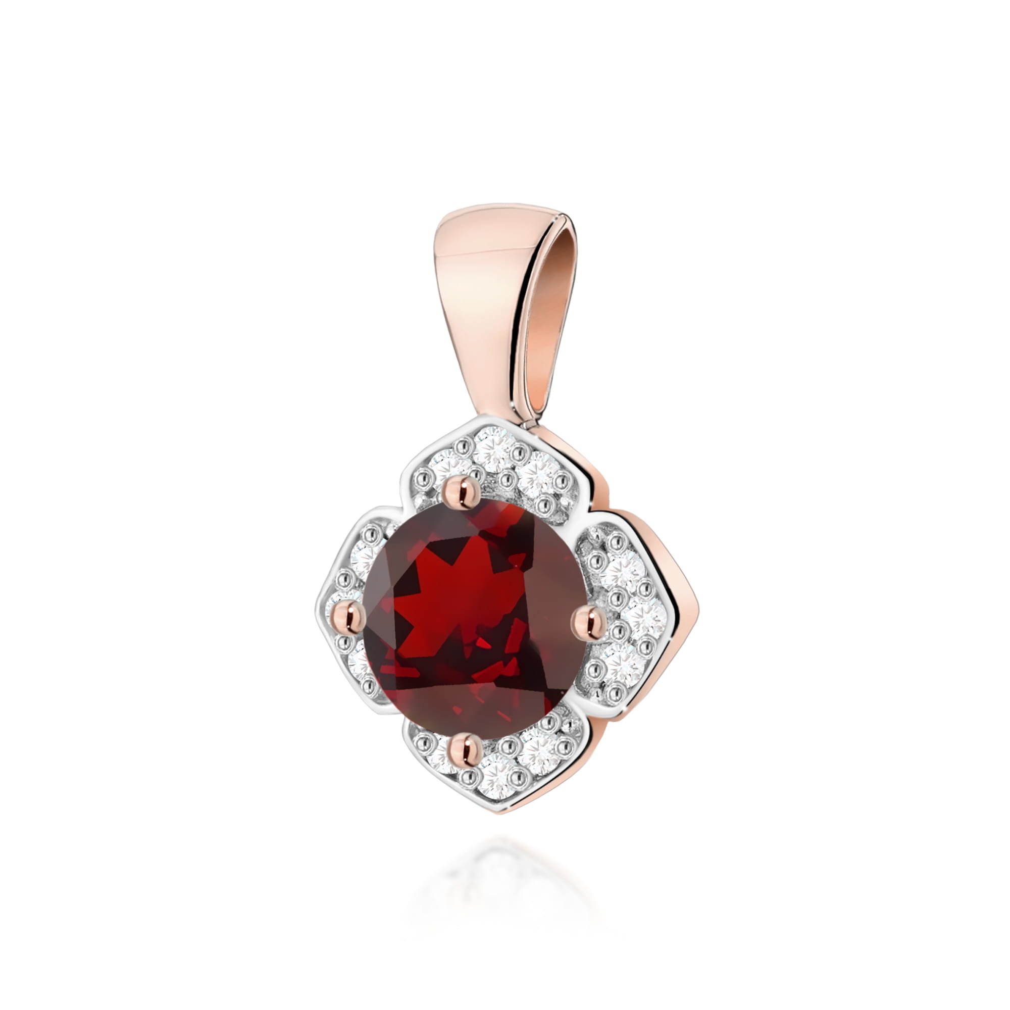 Zawieszka Z0571 Granat 0,60ct różowe złoto 1 Zawieszka Z0571 Granat 0
