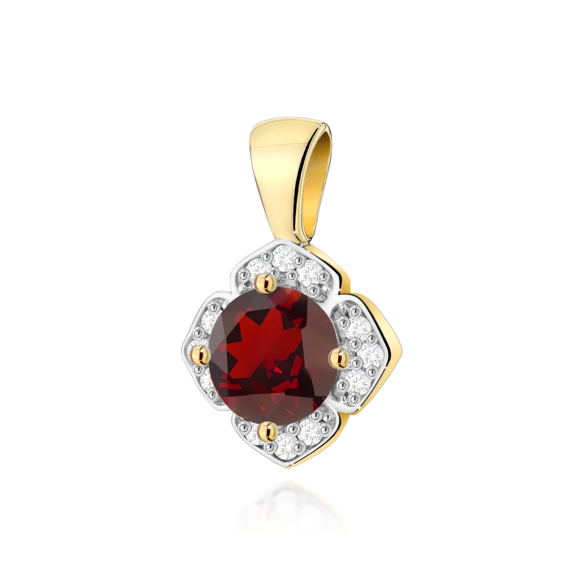 Zawieszka Granat 0,60ct żółte złoto 1 Zawieszka Z0571 Granat 0