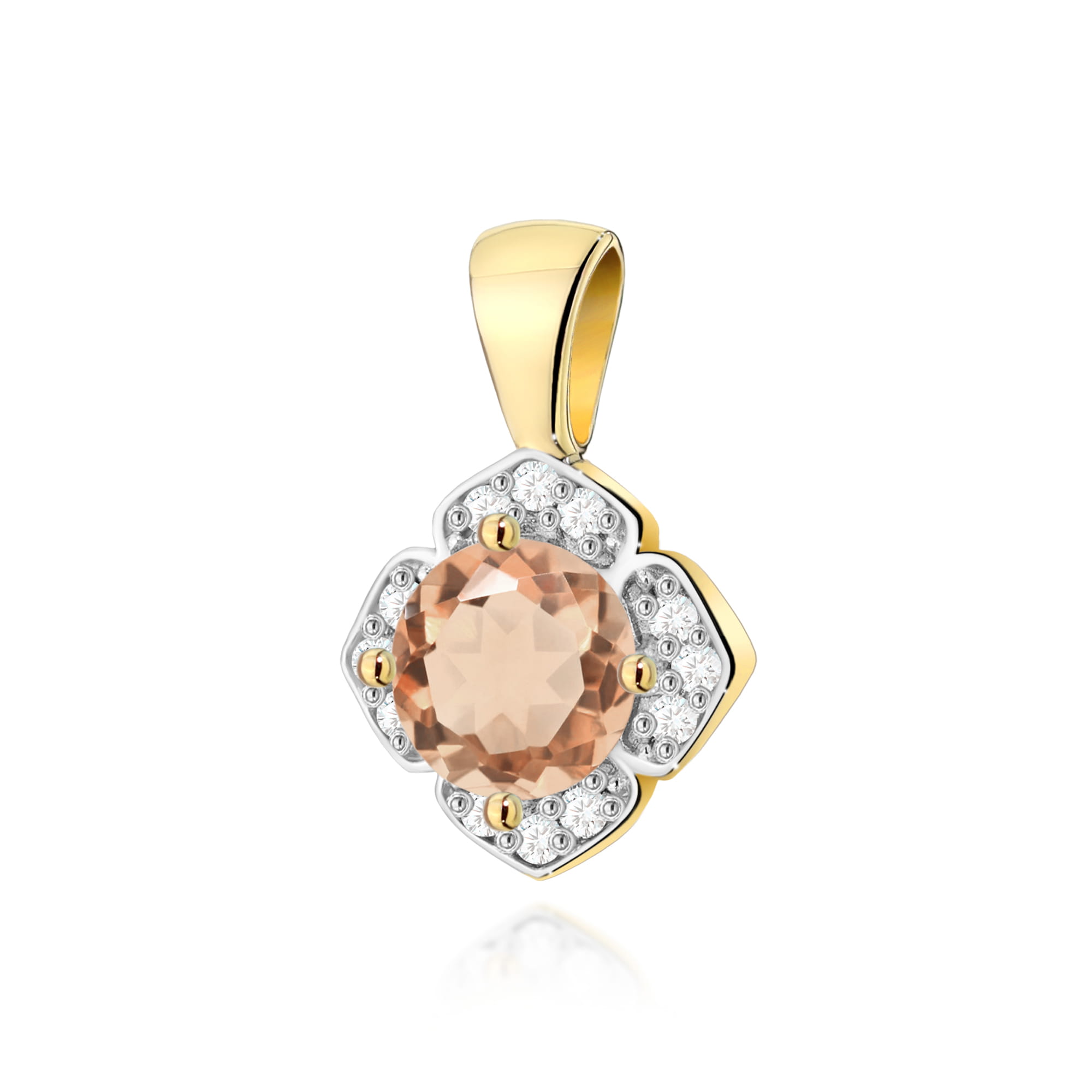 Zawieszka Morganit 0,40ct żółte złoto 1 Zawieszka Z0571 Morganit 0
