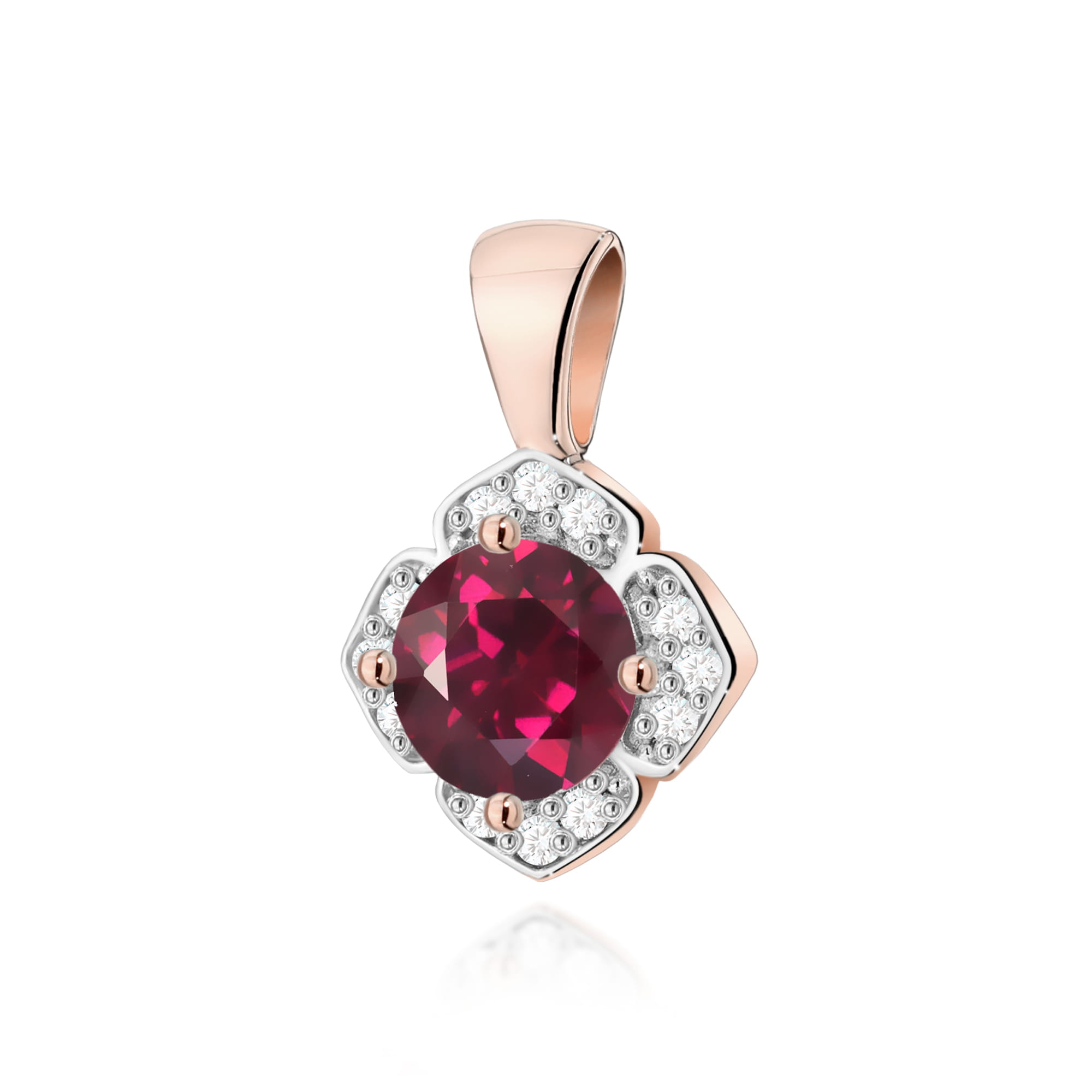 Zawieszka Z0571 Rodolit 0,60ct różowe złoto 1 Zawieszka Z0571 Rodolit 0